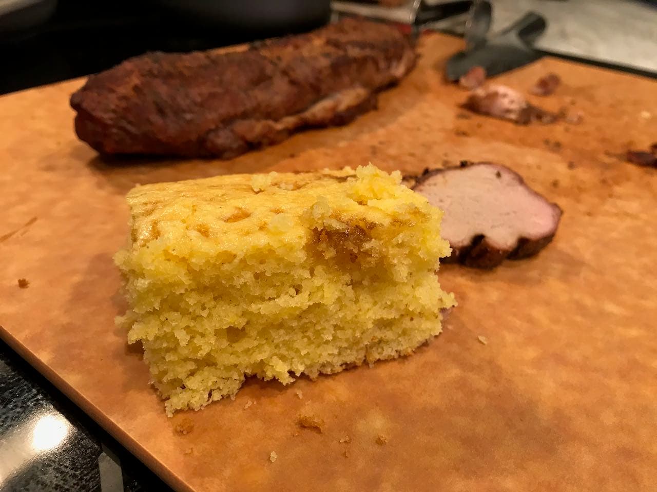 Cornbread in a skillet